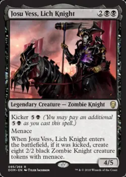 MTG Josu Vess, Lich Knight - Foil, Dominaria, Damaged, English - Image 1