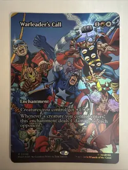 MTG Warleader's Call (Borderless) 96 Foil Marvel Universe Eternal-Legal NM/M - Image 1