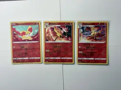 Silver Tempest Pokemon Card Lot - Delphox EVO Line - X3 Reverse Holos - A97 - Image 1