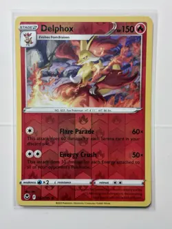 Silver Tempest Pokemon Card Lot - Delphox EVO Line - X3 Reverse Holos - A97 - Image 2