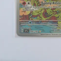 The Pokemon Company Castform Sunny Form 195/191 Sv08 IR Full Art Holo EN 70HP - Image 3