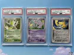 PSA 9 Sequential Set 2nd Season Play Promo Celebi, Mew And Jirachi Pokemon Cards - Image 1