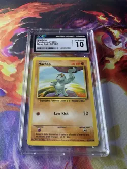 Pokemon Machop 1999 Base Set 52/102 CGC Gem Mint 10 Trading Card Nintendo - Image 3