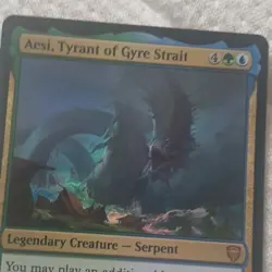 Magic: The Gathering Aesi, Tyrant of Gyre Strait Foil Mythic #365 2020 - Image 4
