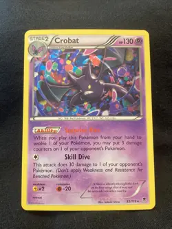 Crobat Cosmos Holo Rare 33/119 XY Phantom Forces LP-NM Pokemon Card - Image 1