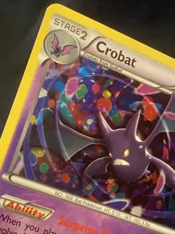 Crobat Cosmos Holo Rare 33/119 XY Phantom Forces LP-NM Pokemon Card - Image 2
