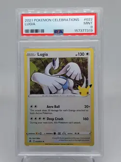 2021 Pokemon Celebrations #22 Lugia Holo PSA 9 Card MINT - Image 1