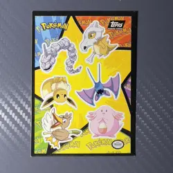 Ash Ketchum Cap Puzzle Card TOPPS Black Logo Sticker Card - Image 2