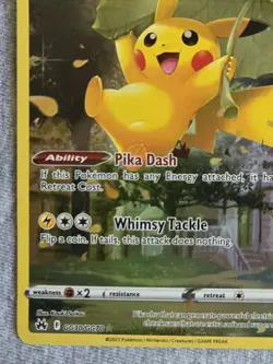 Pokemon TCG Pikachu GG30/GG70 Crown Zenith Galarian Gallery Holographic Card - Image 3