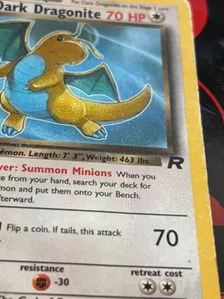 Pokemon Card Dark Dragonite 22/82 Team Rocket 1st Edition Rare Vintage HP - Image 2