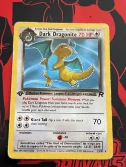Pokemon Card Dark Dragonite 22/82 Team Rocket 1st Edition Rare Vintage HP - Image 3