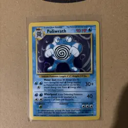 Pokemon TCG Poliwrath Holo Rare Card Base Set 13/102 - Image 1