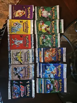 Pokemon Base Set, Base Set 2, Jungle, Fossil, Team Rocket Pack ART Lot No Cards - Image 1