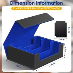 Card Deck Storage Box 1800 Card Deck Holder Box Trading Storage Box Magnet - Image 2