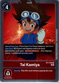Tai Kamiya - BT1-085 BT1-085 R Release Special Booster 1.0 - Digimon Card - NM - Image 1