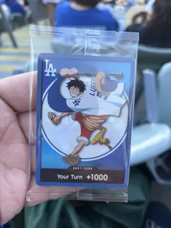 2026 Los Angeles Dodgers One Piece Card Monkey D. Luffy 7/2 - Image 1