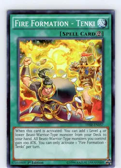 Yu-Gi-Oh TCG Fire Formation - Tenki THSF-EN057 1st Edition Super Rare Card NM - Image 1