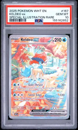 PSA 10 Keldeo EX 167/086 Pokemon White Flare Special Illustration Rare Card - Image 1
