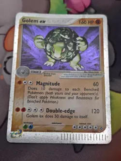 Golem Ex 91/97 EX Dragon Holo Rare 2003 Pokemon TCG E-Reader Swirl In Hand - Image 3