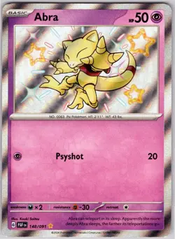 ABRA 148/091 PAF PALDEAN FATES POKEMON NEAR MINT - Image 1