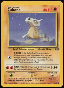 Cubone 50/64 MP Jungle Common Unlimited Pokemon - Image 1