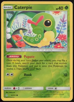 Caterpie 2/214 LP Unbroken Bonds Common Reverse Holo Pokemon - Image 1