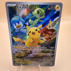 2023 Pokemon SVP EN BSP Paldea Evolved ETB #027 Full Art Pikachu - Image 1