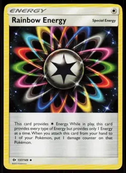 Rainbow Energy 137/149 Uncommon SM Base Set Pokemon Near Mint - Image 1