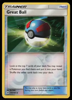 Great Ball 119/149 Uncommon SM Base Set Pokemon Reverse Holo Lightly Played - Image 1