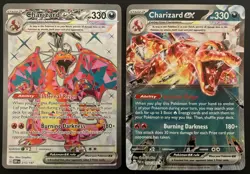 Pokemon TCG Charizard ex Set 215/197 Illustration Rare Holo & 054/091 Holo NM - Image 1
