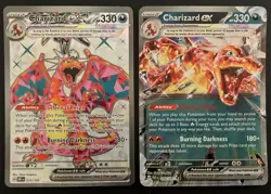 Pokemon TCG Charizard ex Set 215/197 Illustration Rare Holo & 054/091 Holo NM - Image 2
