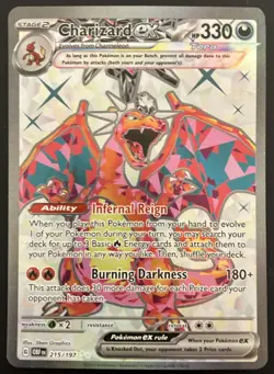Pokemon TCG Charizard ex Set 215/197 Illustration Rare Holo & 054/091 Holo NM - Image 3