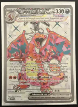 Pokemon TCG Charizard ex Set 215/197 Illustration Rare Holo & 054/091 Holo NM - Image 5