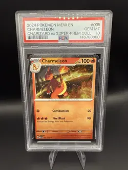 2024 Pokemon Mew EN Charmeleon #005 Charizard ex Super-Premium Collection PSA 10 - Image 1