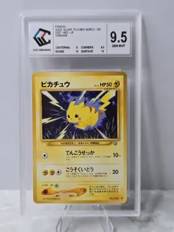 PIKACHU POKEMON JAPANESE NEO 2000 25 ccc grading 9.5 gem mint - Image 1