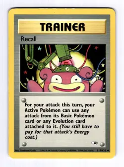 Recall Gym Heroes #116 (2000) Uncommon NM Pokemon - Image 1