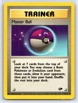 Master Ball 116/132 Uncommon Gym Challenge Pokemon Unlimited Lightly Played - Image 1