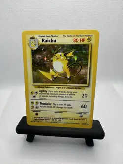 Pokemon Raichu Holo 14/102 Base Set Unlimited WOTC Vintage Near Mint Rare - Image 1