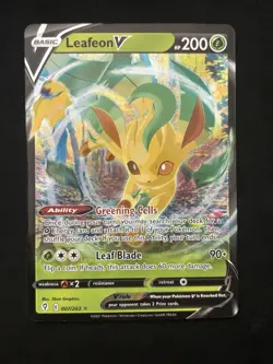 Leafeon V 007/203 SWSH07: Evolving Skies Holo Pokemon TCG - NM - Image 1