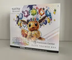 Prismatic Evolutions Pokemon Center ETB Sealed Small Tear With Acrylic Case - Image 2