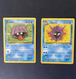 Cloyster 32/62 And shellder WOTC Non Holo Pokemon Card TCG Original 1999 NM - Image 1