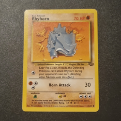 Pokemon TCG Rhyhorn Unlimited Edition Regular Common Jungle 61/64 English 1999 - Image 1
