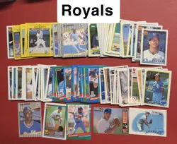 Royals Baseball Team Lot 175+ Cards Years 80s-90s Great Condition No Dupes. - Image 1