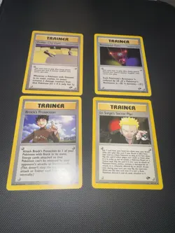 Pokemon Gym Challenge Unlimited Non Holo Trainer Bundle TCG Brock Surge - Image 2