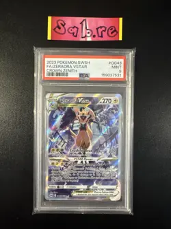 PSA 9 Zeraora VSTAR Galarian Gallery SWSH Crown Zenith GG43/GG70 Pokemon Card - Image 1