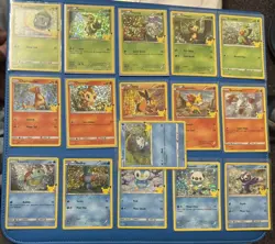 Pokemon 25th Anniversary McDonalds Promo Near Complete Holo Set (16/25) NM/M - Image 1