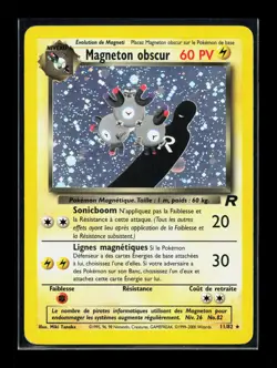 Carte Pokemon Magneton Obscur 11/82 Holo Team Rocket Wizards FR - Image 1