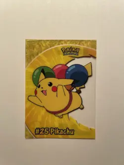 2000 Topps Pokemon TV Animation Edition #25 Pikachu Balloons #PC1 Clear Card - Image 1