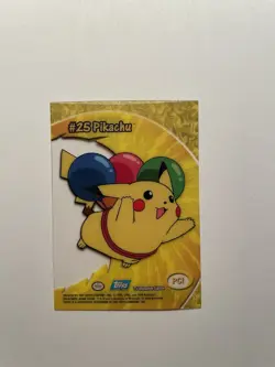 2000 Topps Pokemon TV Animation Edition #25 Pikachu Balloons #PC1 Clear Card - Image 2