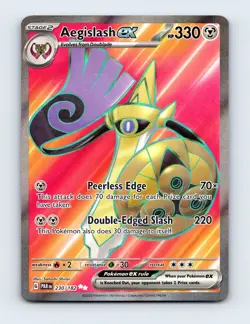 NM Aegislash ex 230/182 Paradox Rift Ultra Rare Pokemon Card - Image 1